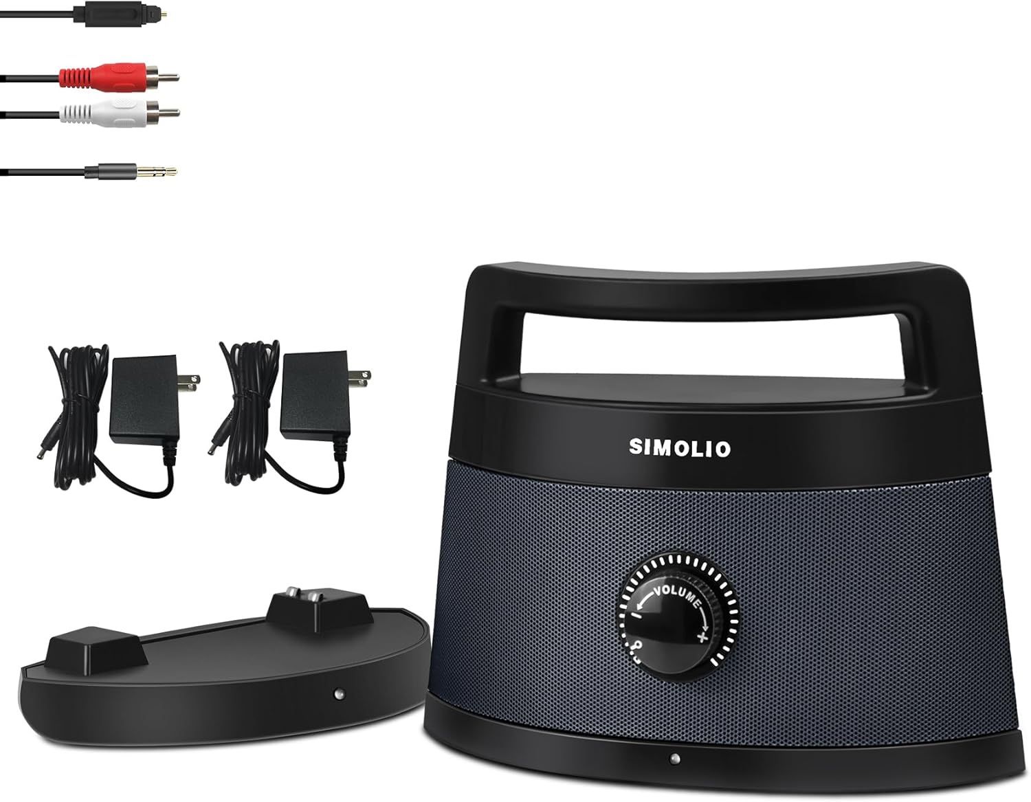 SIMOLIO 621D Plus Wireless Speakers for TV for Seniors - Bluetooth TV Speakers for Hard of Hearing, Elderly, 3 EQ Modes, Dialog Enhancer, Portable Spe