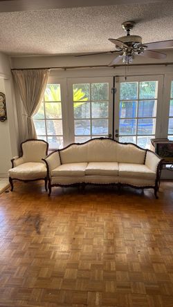 French Provincial Sofa and Armchair Set