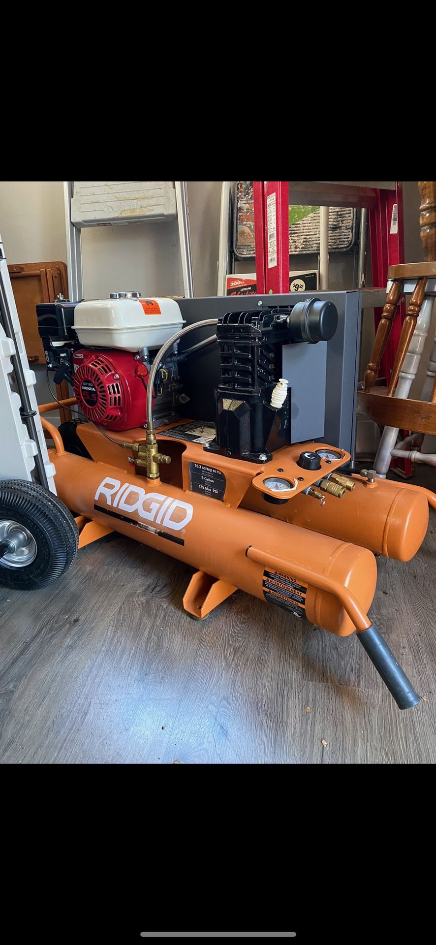 Ridgid Gas Powered Wheelbarrow Air Compressor