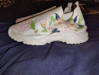 Casual Flower Sports Shoes Women Flat Bottom