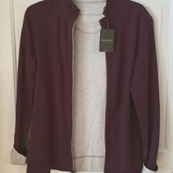 NWT Tommy Bahama Reversible Jacket Burgandy/Tan Size:M