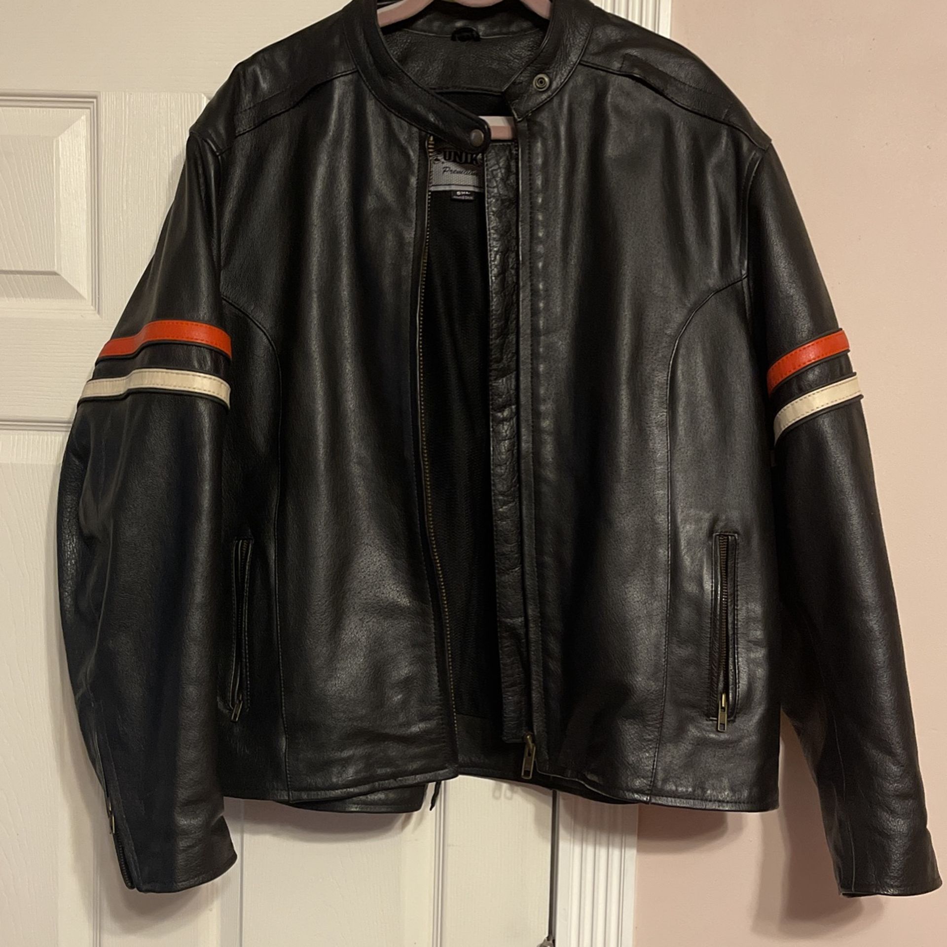 Mans Leather Jacket Unik Brand