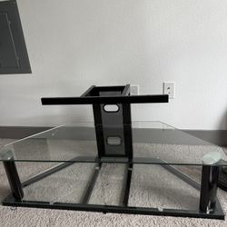 🖥️ Glass TV Stand – Fits up to 55”