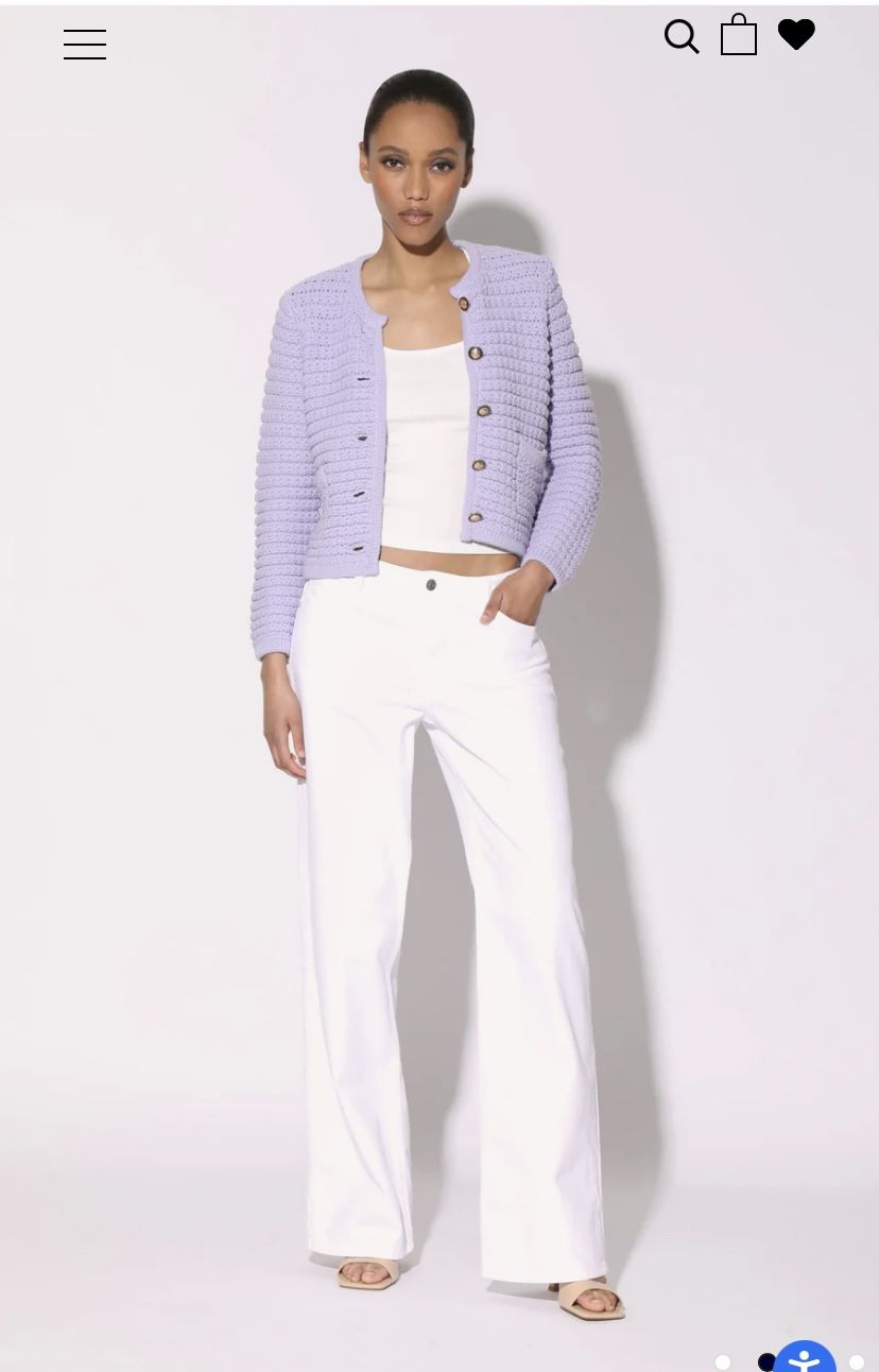 Brand New Woman’s Walter Baker brand Purple Lavender colored Janis Cardigan Sweater Up For Sale 