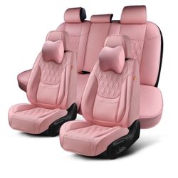 Tinraiyang Pink Seat Covers Full Set 