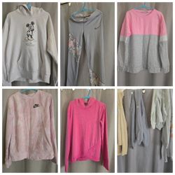 Sweater, Shirts And Pants Girl 8-10 Y.o. 2 Bags Of Clothes