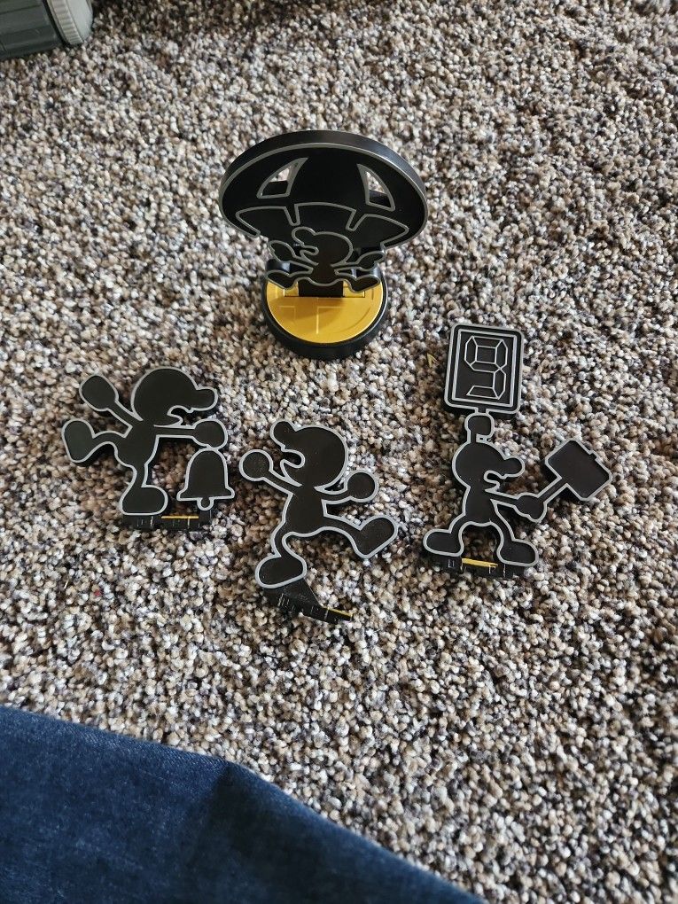 Mr. Game & Watch SSB Amibo, 4 Poses, Used