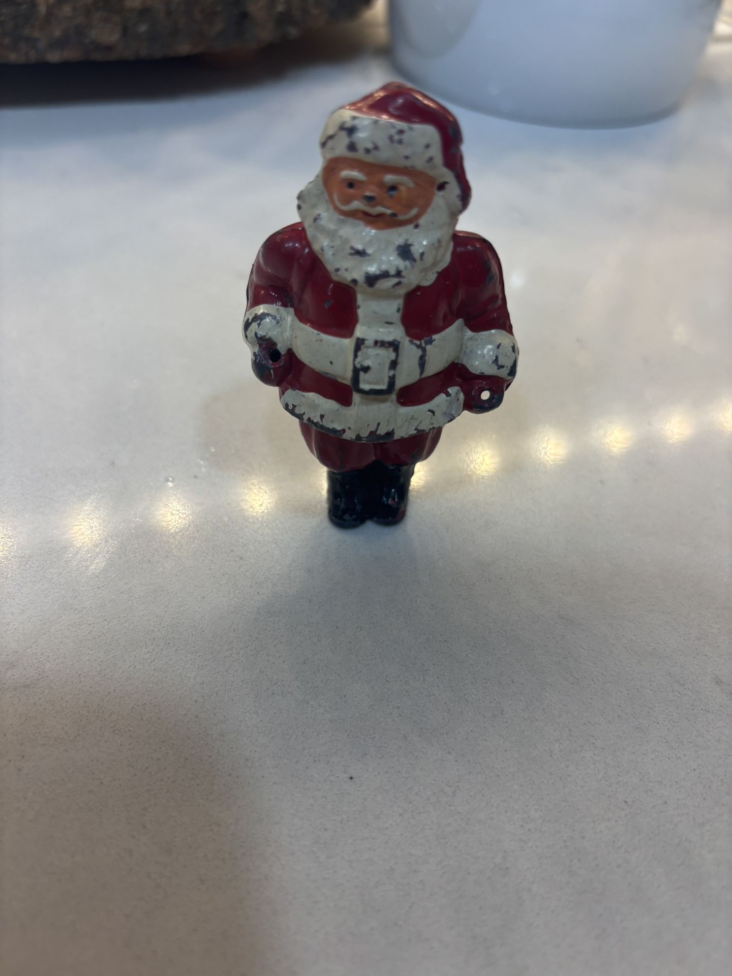Vintage Barclay Cast Lead Skiing SANTA CLAUS 3” Christmas Figurine