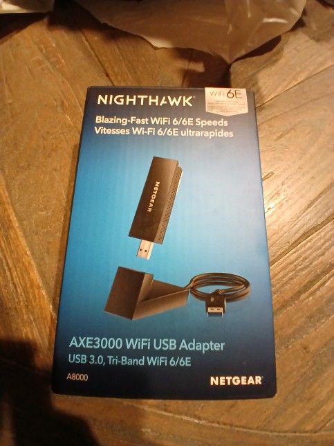 Netgear A8000 Nighthawk AXE3000 WiFi USB Adapter - USB 3.0 Tri-Band WiFi 6E