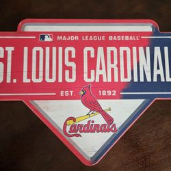 New MLB St Louis Cardinals Est.1892  Distressed Wood 20"×13" Sign