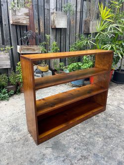 Vintage Late Mid Century Solid Pine Bookcase 1970’s