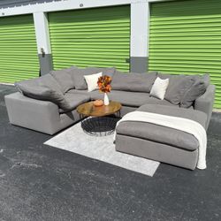 ☁️ Gray City Furniture Nixon Cloud Sectional Couch/Sofa - Delivery Available 🚚