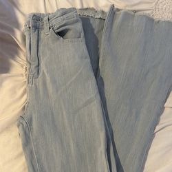 Light wash flare jeans
