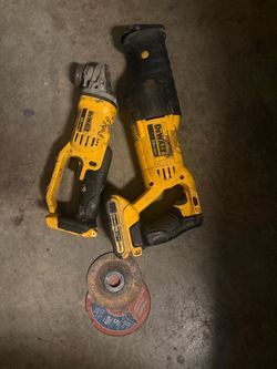 Dewalt grinder and Sawzaw