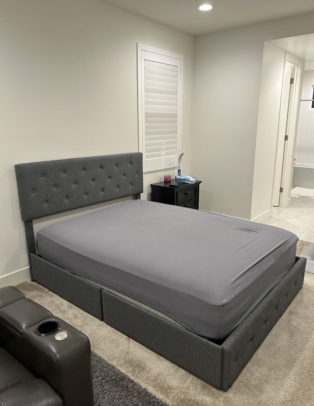 Gray Queen Bed Frame