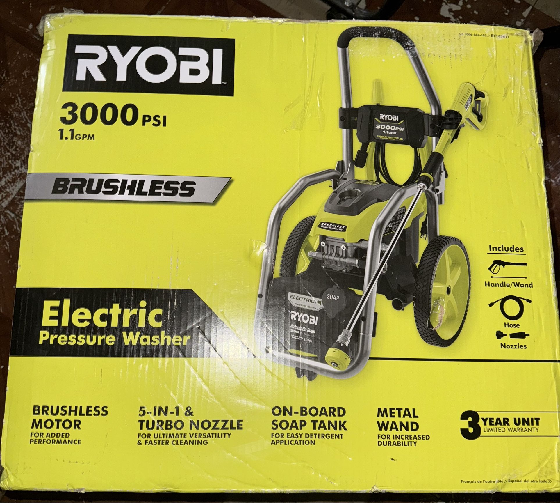 3000 Psi Ryobi Pressure Washer 