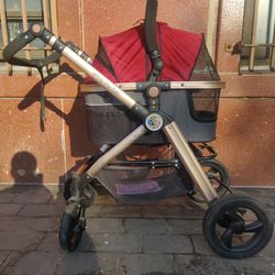 HPZ Pet Rover Prime 3-in-1 Luxury Stroller Ruby Red