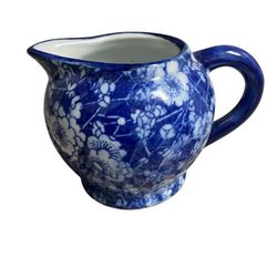 Vintage Oxford Blue & White Creamer