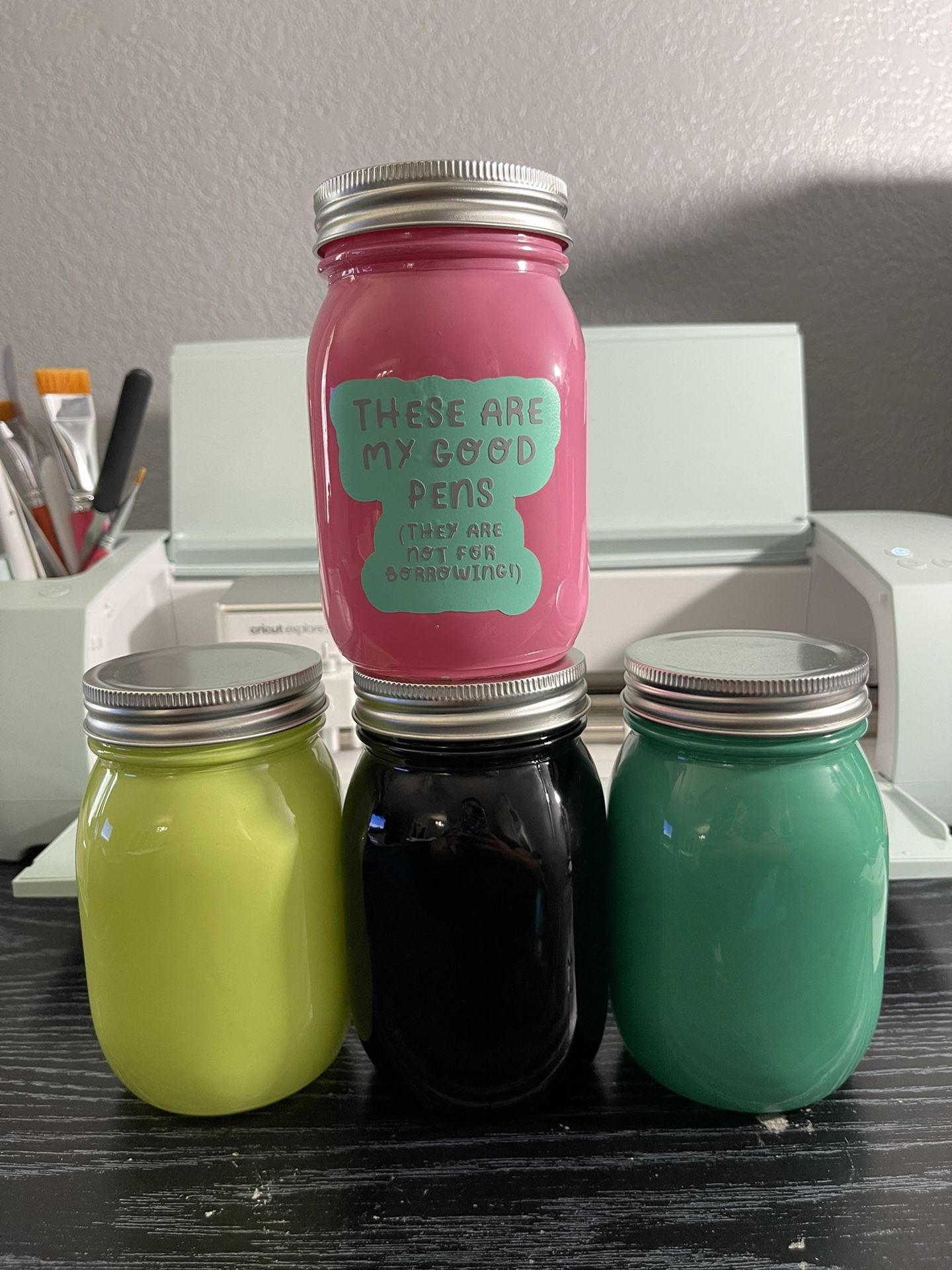 Customizable Colored Mason Jars