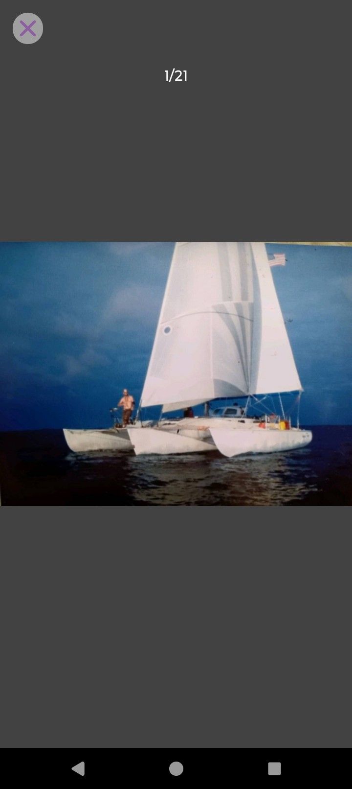 Marples 41 Constant Camber Construction Cruising Trimaran.