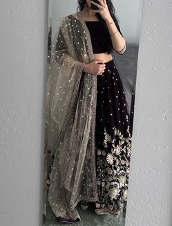 Velvet Lehenga