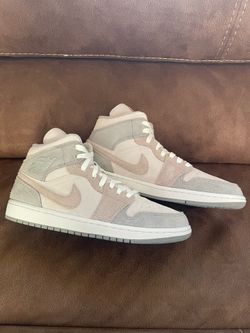 Air Jordan 1 Mid SE Women's Particle Grey/College Grey DO7139-002 Size 12W