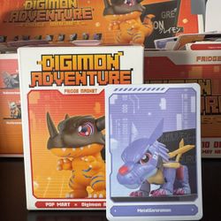 Digimon Adventure PopMart Fridge Magnet Figures Metal Garurumon