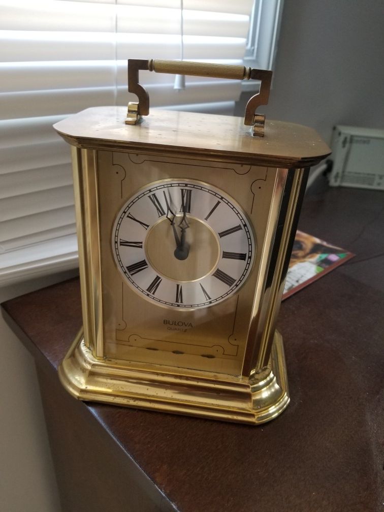 Bulova Brass Antique Analog Clock