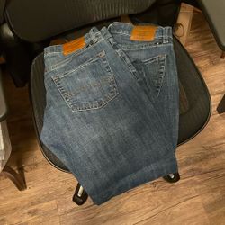 Men’s Lucky Jeans 32x30 Blue Denim Two Pair 221 Straight