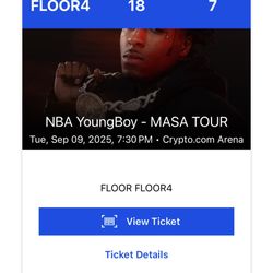 NBA youngboy Floor ticket *LA SHOW*