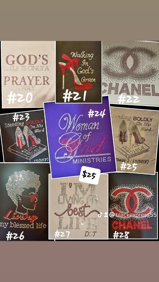 Blackexpress55 Rhinestone T- Shirts
