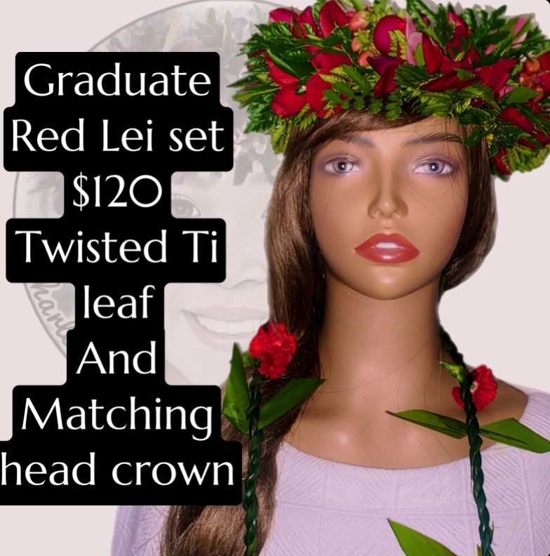 Twisted Ti Leaf Set With Matching Crown