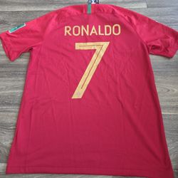 Nike Portugal World Cup 2018 Cristiano Ronaldo CR7 Home Futbol Soccer Jersey Large