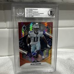 Autographed Micah Parsons Panini Phoenix Rookie Card 