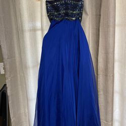 Beautiful Royal Blue Prom Dress Size 4
