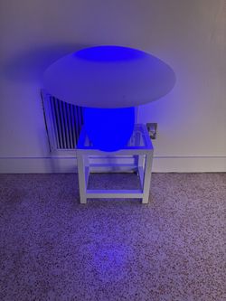 Outdoor Patio LED Mushroom Light 21 inches Height RGB Color 4 Flash Modes Rechargeable Color