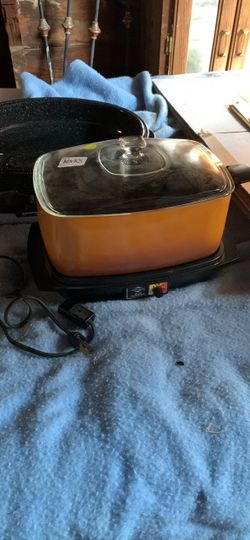 Vintage Electric Slow Cooker with Glass Lid