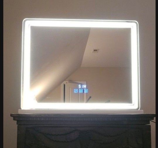 LARGE VANITY COSMETIC/MAKEUP TABLETOP MIRROR (PEDESTAL BASE)...GARNER