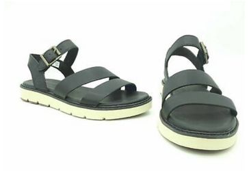 Timberland Bailey Park Women Shoes Leather Flat Sandals Black Sz 6.5 M