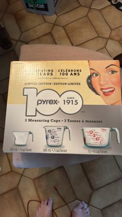 Pyrex limited edition remeasuring cups hundred years celebration