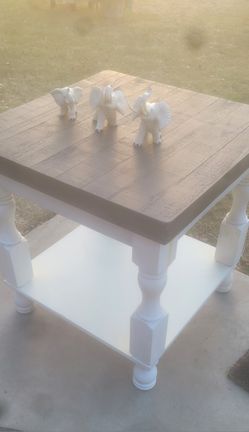 Avail table Farm House Accent , Succullents, Vintage Dresser