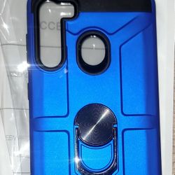 Samsung galaxy A21 case, w 2pcs hd screen protector,built-in kickstand,shock absorption soft tpu protective bumper case,d