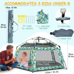 Funsland Baby Pop-Up Tent W Canopy