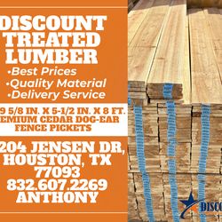 $3.69🔥5/8 in. x 5-1/2 in. x 8 ft. Premium Cedar Dog-Ear Fence Pickets