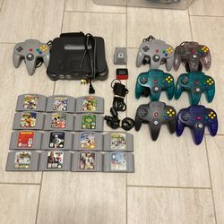 N64 System Nintendo 64 Controllers Games 