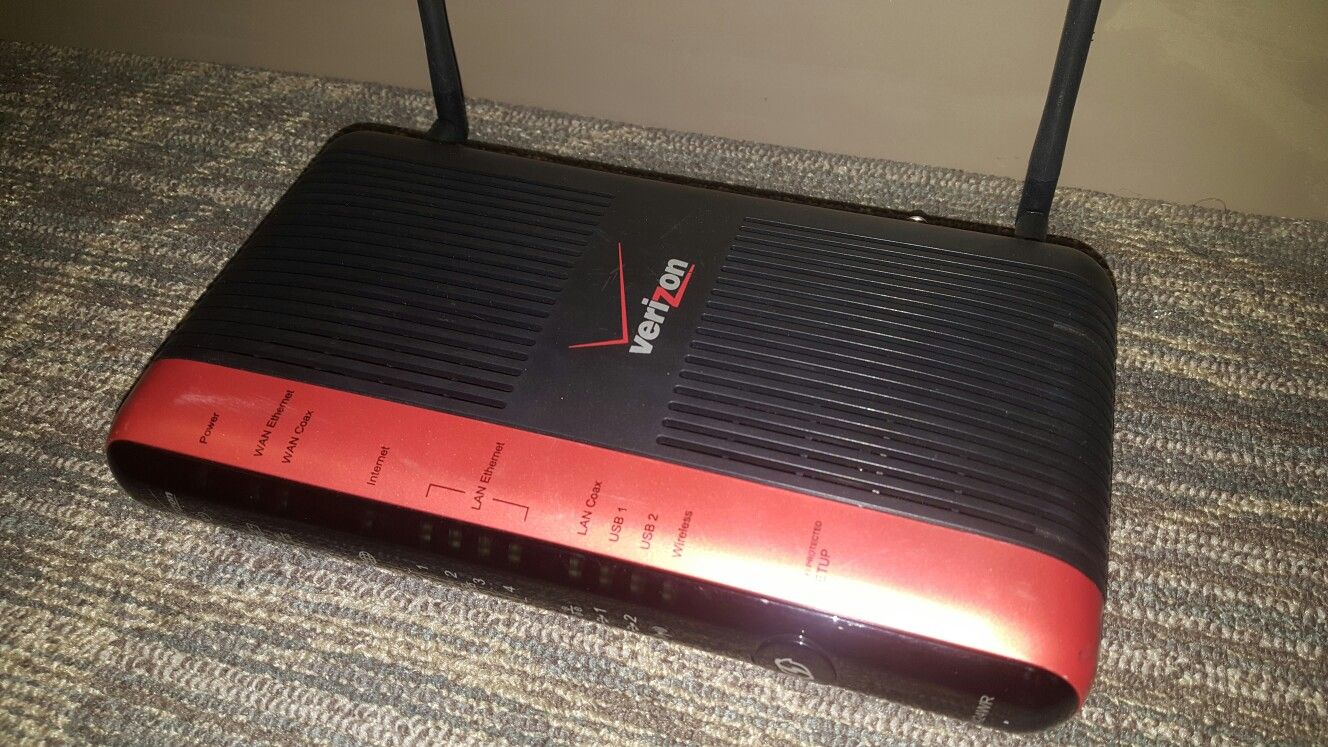 VERIZON INTERNET MODEM AND ROUTER