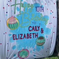 Party Decor fabric personalized backdrop