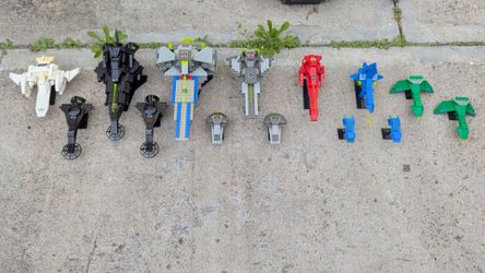Set of small Lego spaceship models