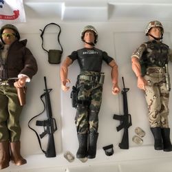 Six Vintage G.I. Joe Action Figure Dolls - 12 Inches High - Pawtucket - 1996 Hasbro