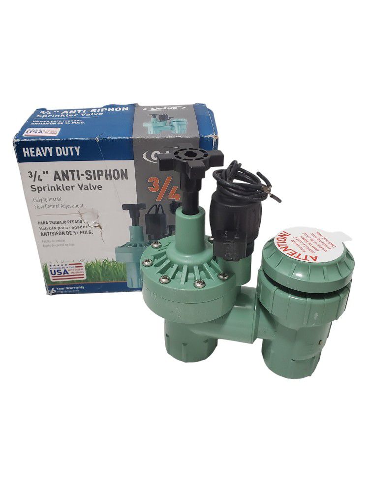 Orbit Heavy Duty 3/4" Anti-Siphon Sprinkler Valve 57623 with Flow Control